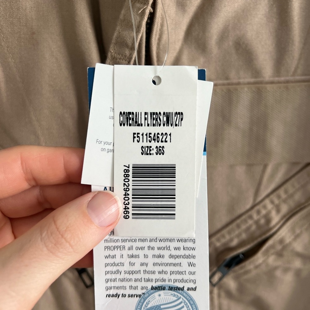 Propper Nomex Flight Suit Tan 36S - Picture 4 of 5